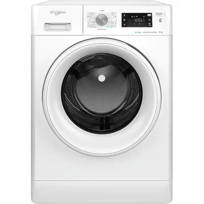 Masina de spalat rufe frontala WHIRLPOOL FFB 8258 WV EE, Steam, 6th Sense, 8 kg, 1200rpm, Clasa B, alb