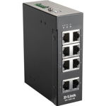 Switch industrial neadministrat, D-Link, 8 porturi, DIS-100E-8W, Gri