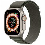 Watch Ultra, 49mm Titanium cu Green Alpine Loop Small, GPS + Cellular, Apple