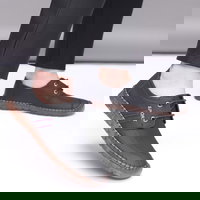 Pantofi casual pentru barbati, din piele, cu ?ireturi ?i talpa flexibila, Neer