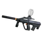 Pistol electric Flippy cu bile de hidrogen de gel, ochelari de protectie, 5000 de bile incluse, cablu de incarcare, 28x31 cm, AUG, negru