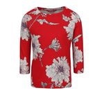 Bluza rosie cu print floral Tom Joule pentru fete