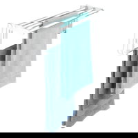 Uscator rufe pentru calorifer, Maximex, Space saving, 4.15 m capacitate de uscare, 58-108 x 20.5 x 18 cm, aluminiu/plastic, alb, Maximex