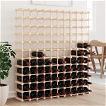 Raft de vin pentru 120 sticle 112,5x23x123,5 cm lemn masiv pin, Casa Practica