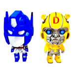 Figurine roboti mecha deformation, 2 pe set, +3ani, albastru și galben, 