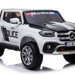 Masinuta electrica Mercedes POLICE X-Class 4x4 STANDARD Alb, Hollicy