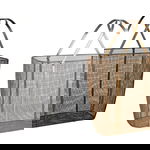 Set 2 suporturi reviste din metal negru si cupru Zaira 36 cm x 16 cm x 44 h; 40 cm x 18.5 cm x 49 h