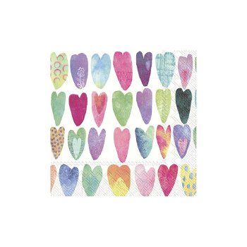 Șervețele din hârtie 20 buc. Rainbow Hearts - IHR, IHR