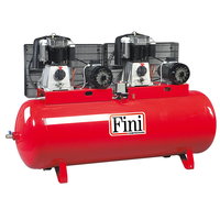 Compresor de aer in tandem Fini BKT 119-500F-15T, 500 l, 5.5+5.5 kW, 10 bar, 1680 l/min, Fini