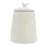 Borcan ceramica alb Bird 14*14*20 cm, Decorer