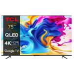 Televizor QLED TCL 190 cm 75" 75C643, Ultra HD 4K, Smart TV, WiFi, CI+