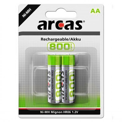 Acumulator Arcas 800mAh. Ni-MH, AA, R6, 1,2V, 2 buc Acumulator Arcas 800mAh. Ni-MH, AA, R6, 1,2V, 2 buc