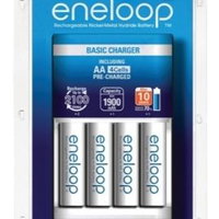 Incarcator Eneloop BASIC ECO, include 4 x AA R6 2000mAh, K-KJ51MCC40E, Eneloop