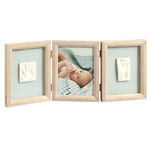 Kit mulaj dublu cu rama foto Baby Art Timeless Classic light grey, Baby Art