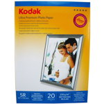Hartie foto Kodak Ultra Premium High Glossy 5R RC, 270 g/mp, 20 coli/pachet, Kodak