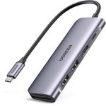 6 v 1 CM195 USB-C la 2x USB 3.0, HDMI, SD/microSD, 100W, UGREEN