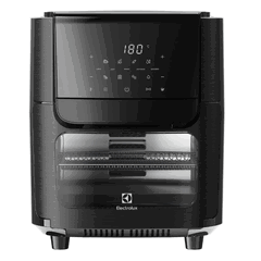 Friteuza Electrolux Capacitate 12l 5 moduri de gatit 7 programe display digital rotisor tava coacere rafturi cu sita 1800W Negru Friteuza Electrolux Capacitate 12l 5 moduri de gatit 7 programe display digital rotisor tava coacere rafturi cu sita 1800W Negru