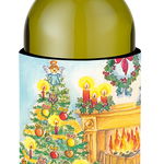 Caroline`s Treasures Jucării în jurul Pomul de Crăciun sticla de vin de băuturi Izolator Hugger Multicolore Wine Bottle, 