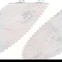 Capac de toaleta cu sistem automat de coborare, Wenko, Easy-Close White Marble, 38 x 44.5 cm, duroplast, multicolor, Wenko