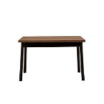 Masă Oliver Sbt - Barok Black Dining Table, Negru, 120x77x75 cm, Vella