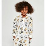 Pijama salopeta pentru fete 9-14 ani, colectia mama-fiica, Cornette G385-146 Dogs 2, Cornette