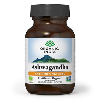 ORGANIC INDIA Ashwagandha | Antistres Natural si Sanatatea Sistemului Endocrin, 60 capsule vegetale, 