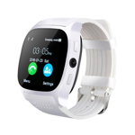Ceas Smartwatch T8 cu Functie Apelare, SMS, Camera, Bluetooth, Pedometru, Monitorizare somn, Alb