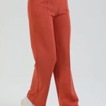 Pantaloni portocalii simpli pentru dama - cod AB123, 