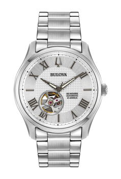 Ceasuri Barbati Bulova Mens Quartz Analog Stainless Steel Bracelet Watch 42mm SILVER-TONE