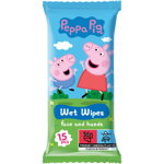 Peppa Pig Wet Wipes Șervețele umede pentru copii 15 buc, Peppa Pig