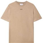 Off-White OFF-WHITE T-SHIRT WITH EMBROIDERY NUDE & NEUTRALS, Off-White