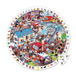 Round puzzle firemen heroes, Janod