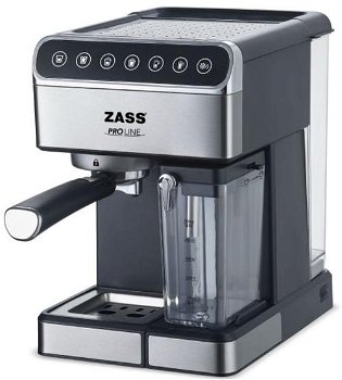 Espressor manual Zass ZEM 10 1.8 L 1350 W 16 bar Lapte 0.5 L Panou Touch Inox
