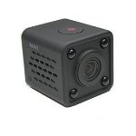 Camera supraveghere ip techstar® hdq9, super mini, wireless, hd, 720p, microsd, detectare miscare, night vision
