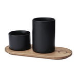 Suport pentru accesorii - Herb Jars with Oak Tray - Black | Morso, Morso