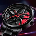 Ceas Sport pentru pasionatii auto, moto, ATV, SSV, model "GT-BORBET 1471", culoare rosu + negru, AVEX