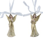 Ornament brad - Angel Polyresin - Cream-Gold - doua modele - pret pe bucata, Kaemingk