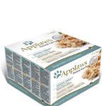 APPLAWS Chicken Selection Multipack, 4 arome ( Pui, Pui și Șuncă, Pui și Dovleac, Pui și Brânză), pachet mixt, conservă hrană umedă pisici, 70g x 12, Applaws