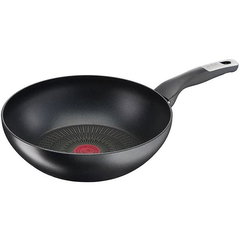 Tigaie Wok Tefal Unlimited, 28 cm, inductie, invelis antiaderent din titan, indicator Thermo-Signal, baza Thermo-Fusion, negru Tigaie Wok Tefal Unlimited, 28 cm, inductie, invelis antiaderent din titan, indicator Thermo-Signal, baza Thermo-Fusion, negru
