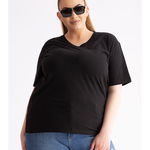 Tricou Amelia Negru Plus Size