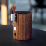 Difuzor Bluetooth / veioză din lemn de nuc Gingko Drum, Gingko