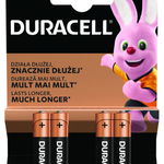 Set 4 buc baterie alcalina AAA LR3, Duracell