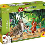 Puzzle de colorat maxi  - Cartea Junglei (35 piese)