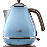 Fierbator De'Longhi Icona Vintage KBOV2001.AZ, 2000 W, 1.7 l, Baza pivotanta, Bleu