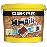 Tencuiala decorativa mozaicata Oskar Mosaik, granulatie 1.2-1.8 mm, interior/exterior, piatra colorata 9732, 25 kg, Oskar