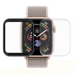 Set 5 folii de protectie ecran pentru Apple Watch 44mm, 3 folii transparente din hidrogel + 2 folii pentru ecran fullsize 3D din fibra de sticla si hidrogel, negru, krasscom