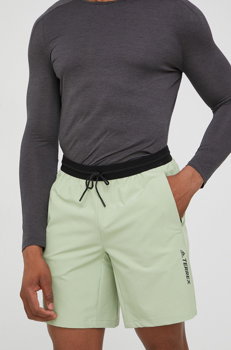 adidas TERREX pantaloni scur��i outdoor Lite H51496 barbati, culoarea verde, adidas TERREX