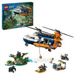 LEGO City: Elicopterul unui explorator al junglei la tabara de baza 60437, 8 ani+, 881 piese