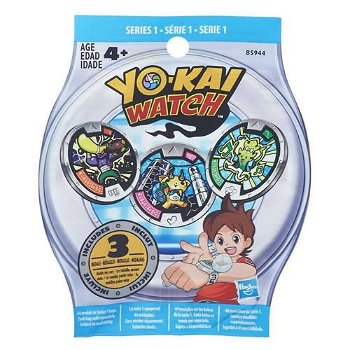 Set 3 Medalii Yo-Kai in Punguta