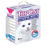 Asternut igienic pentru pisici TopCat Hygiene White Ultra Compact, Bentonita, 6L, TopCat